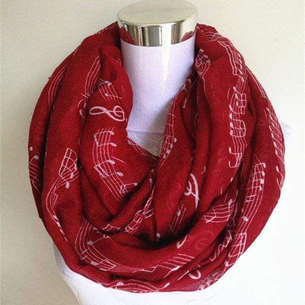 

new fashion musical notes winter infinity scarf women music shawls and scarves foulard bufandas mujer 2015 echarpes foulards femme, Blue;gray