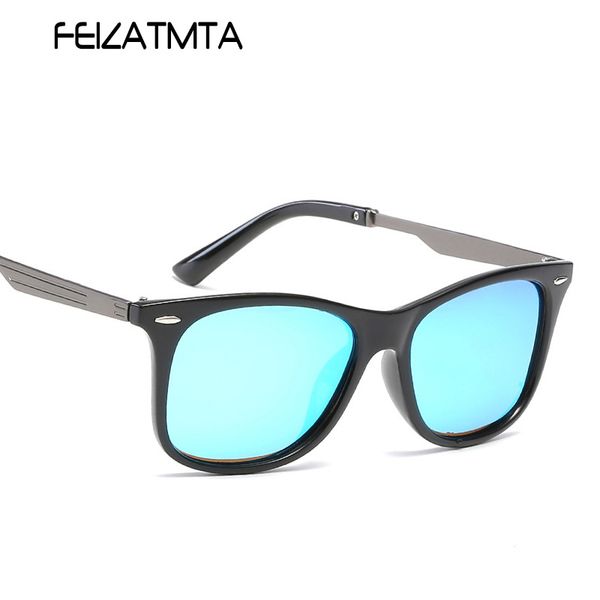 

feizatmta men polarized sunglasses vintage mirror glasses driving eyewear shades for men's outdoors oculos de sol uv400 eyewear, White;black