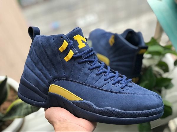 

2018 New 12 12s arrival mens basketball shoes Michigan BQ3180-407 men Athletic shoe trainers sports sneakers size 7-13 on sale