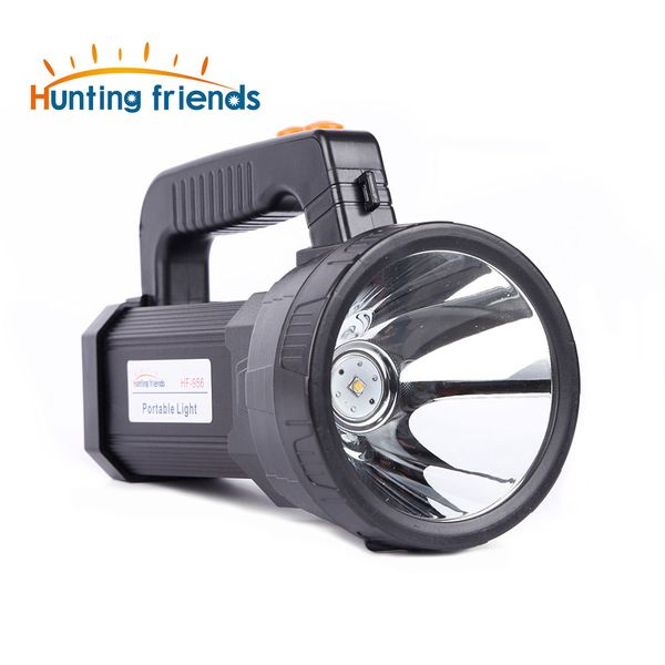 

12pcs/lot portable light usb external interface flashlight 3 switch modes searchlight built in 6x18650 rechargeable batteies