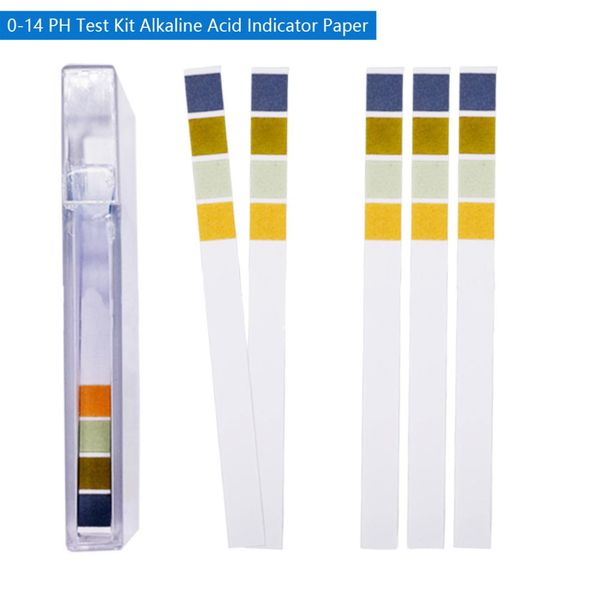 

high 100 strips/set 0-14 ph test kit alkaline acid indicator paper water saliva litmus tester measurement analysis instruments
