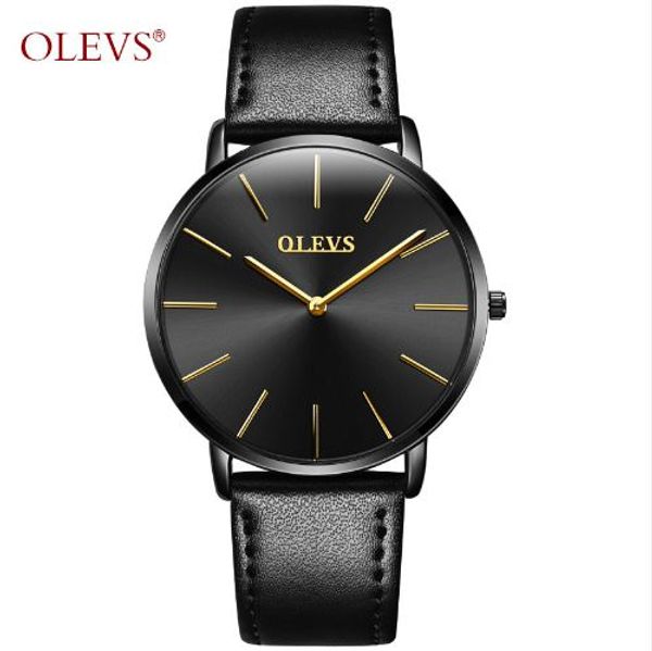

olevs new luxury watch men brand clock men's watches ultra thin leather quartz fashion wristwatch casual watches, Slivery;brown