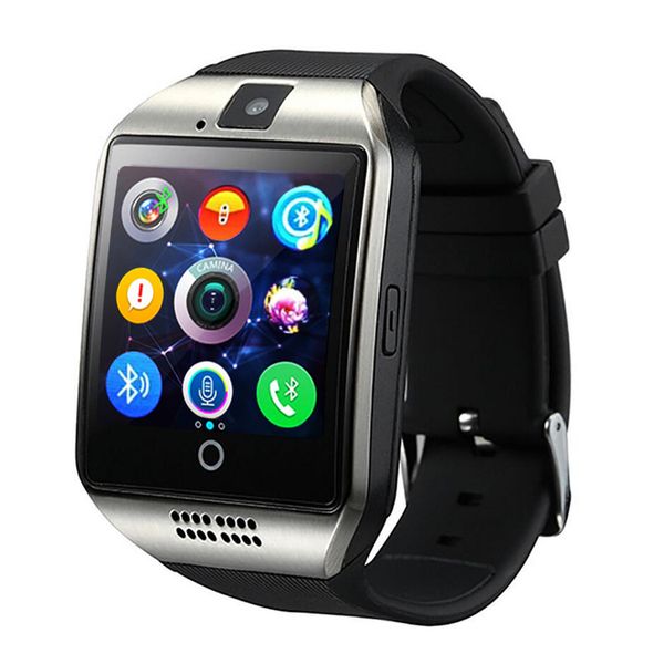 

Q18 Bluetooth Smart Watch Support SIM Card NFC Connection Health Smartwatches For goophone x Android Smartphone With Rectangle Package