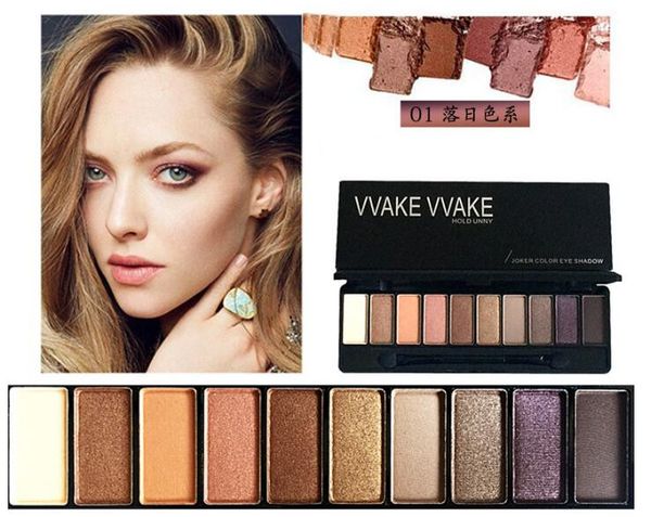 

vvake 10 colors eyeshadow pad luminous glitter shimmer matte natural and ing