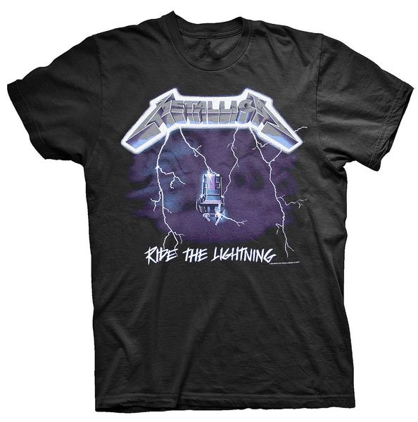 

Metallica Ride The Lightning Rock Heavy Metal лицензированная футболка Футболка мужчины мужская футб