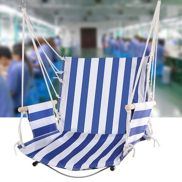 

fashion dormitory hanging chair bedroom swing indoor single hammock oxford cloth 12 colors with tied rope zebra pattern