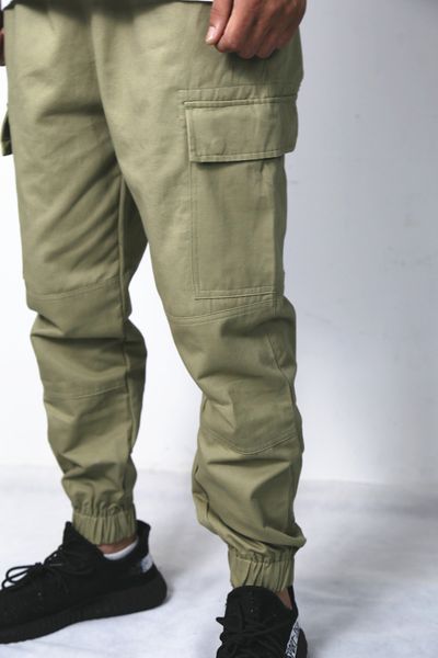 

Fashion KANYEWEST Style Hip Hop Men Pants with Pocket Casual Loose Green High Street Pants for Men