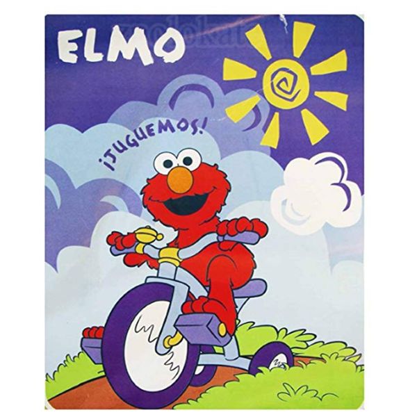 

elmo spanish wording blanket - sesame street elmo blanket - let's play baby