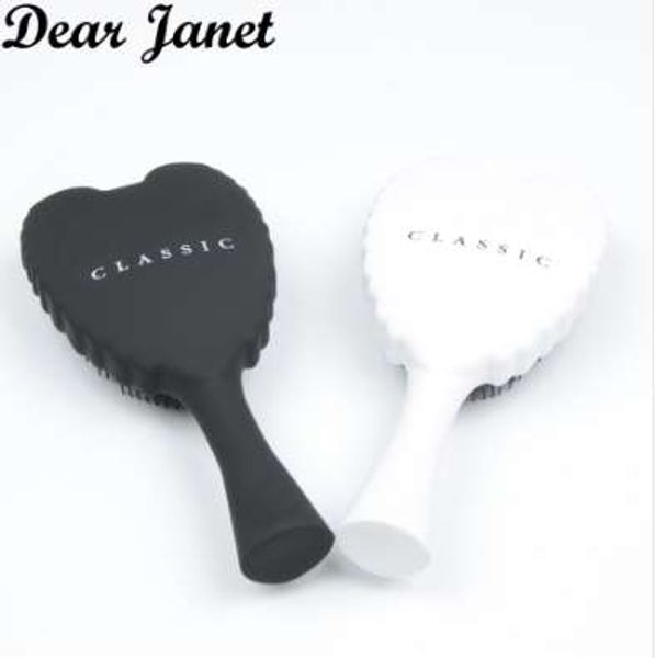 

fashion hairbrush comb 19cm classic style detangling hair brush 2 colors white black professional salon brushes ing, Silver