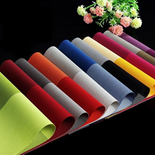 Placemat Yemek Masası Paspaslar PVC Yalıtım Anti Kayma Ped Isı Leke Dayanıklı Dayanıklı Resturant Bar Placemats Masa Dekorasyon