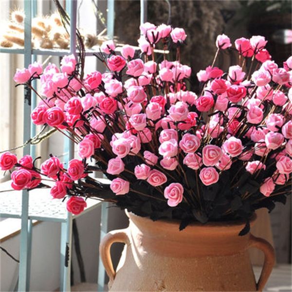 

искусственный цветок моделирование ботаника творческий поддельные розы домашнего интерьера синий розовый украсить цветы свадебная церемония