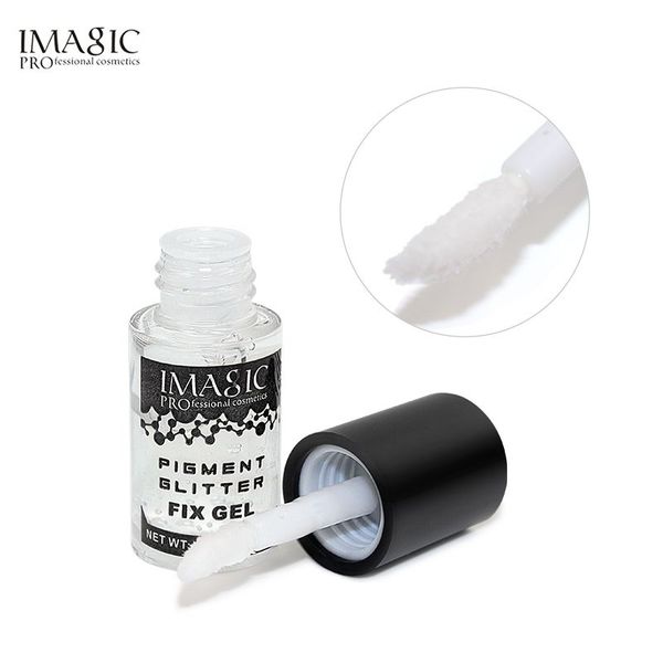 IMAGIC Makeup Fix Gel Glitzer-Lidschatten-Schimmer-Pigment, loses Pulver, flüssiger Kleber, wasserfest, dauerhafter Glitzer-Schimmer-Lidschatten