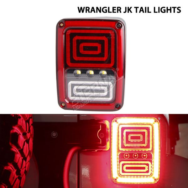 

8pairs offroad tail light led brake signal reverse running lights accesseries for 4x4 pickup car auto wrangler rubicon jk 07-18