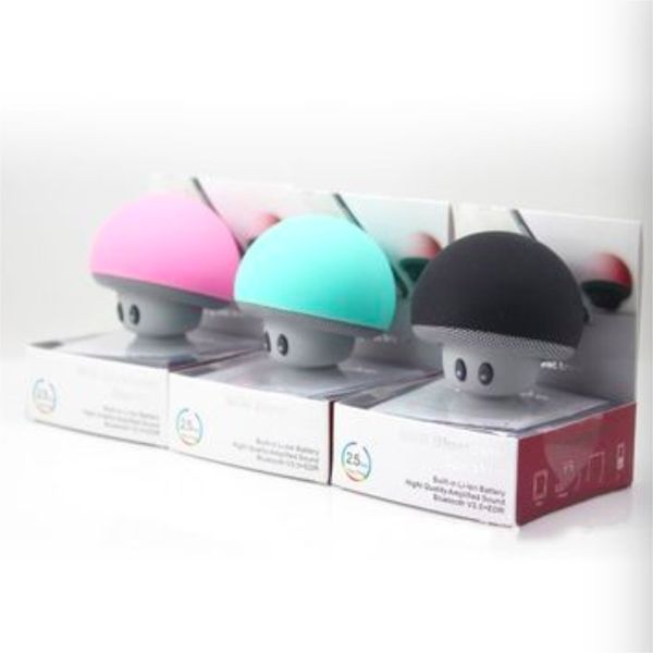 

in stock mushroom mobile phone mini speakers with suction, any logo, color and packing available. welcome to order