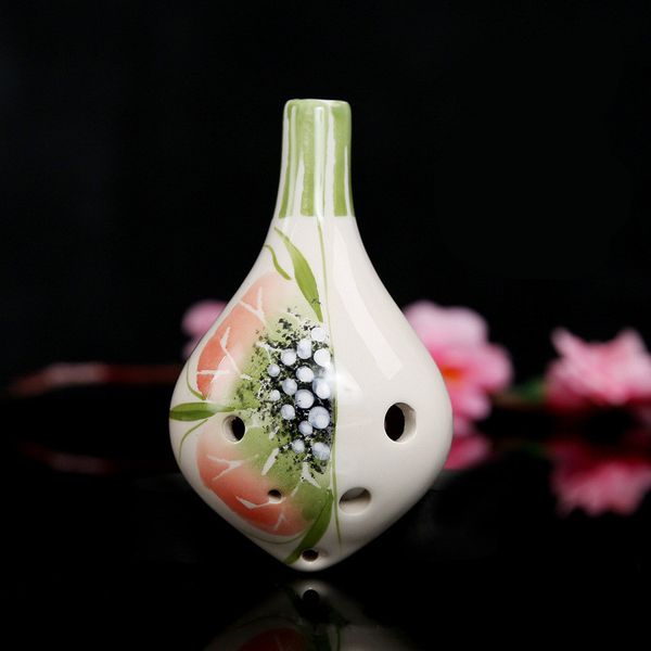 

традиционная роспись тушью окарина новый 6-луночный alto c-тона окарина начинающие инструменты начинающий флейта окарина