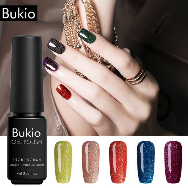 

bukio new nail art neon gel polish 1 bottle 7ml vernis semi permanent need uv led lamp hybrid nails gel varnish resin molds, Red;pink