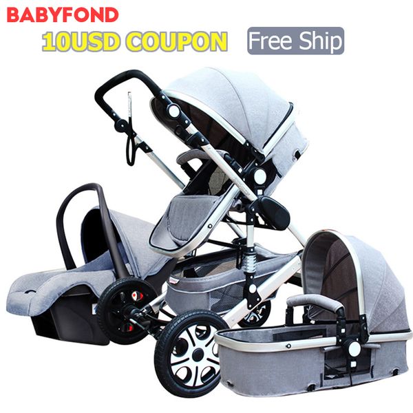 

europe 3-in-1 baby stroller 2017 new stroller high landscape trolley can sit can lay down luxury strollers umbrella car