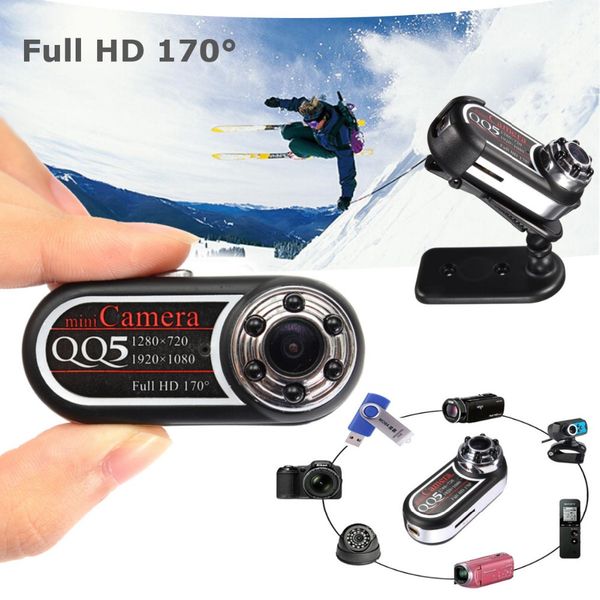 

qq5 mini camera full hd 1080p infrared night vision mini dv 720p hd mini camcorder webcam 170 wide angle motion detection cam
