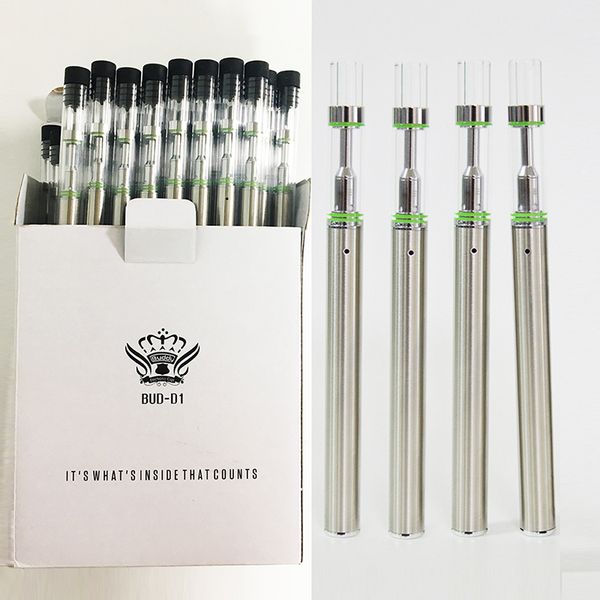 

Одноразовые Vape ручка D1 Пусто густое масло Vape Картриджи Bud стекло Tip Танков керамические катушки 150-200 слоеных 310mah LED испаритель Форсунка батареи