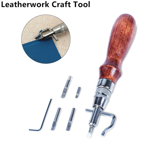 Leather Craft Stitching Groover Skiving Edger Beveler Kit di strumenti per la lavorazione della pelle