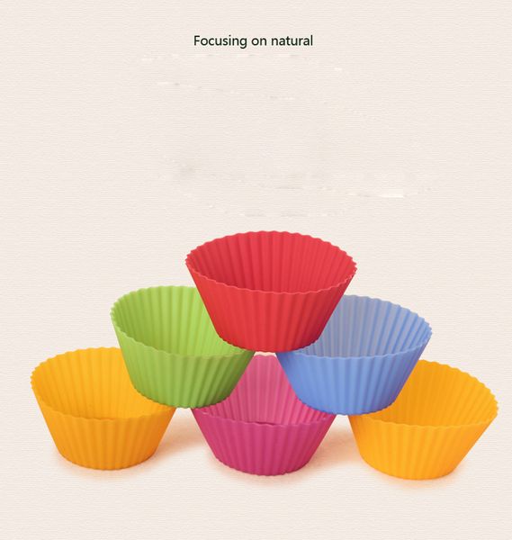 

7cm round shaped silicon cake baking molds jelly mold silicon cupcake pan muffin cup