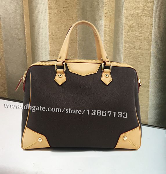 

classic style canvas leather travel bag 40325 retiro tote women handbag shoulder bag with belt high quality