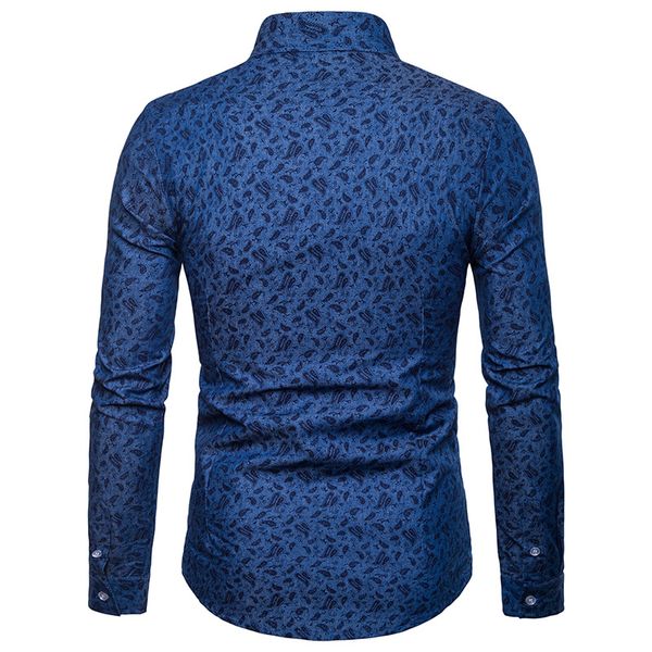 

stylish paisley floral men shirt chemise homme 2018 brand new slim fit long sleeve shirt men casual button down dress shirts xxl, White;black