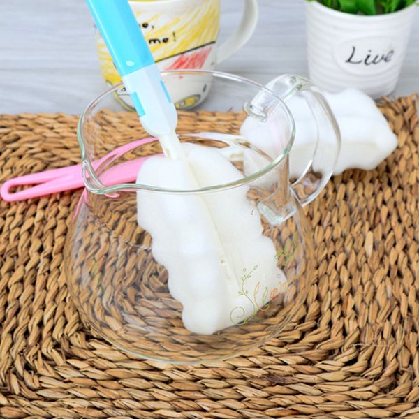 

новая бутылка воды кубок губка щетка для очистки длинной ручкой губка щетки нетоксичные бутылки губка щетка для очистки чашки кухня очистите