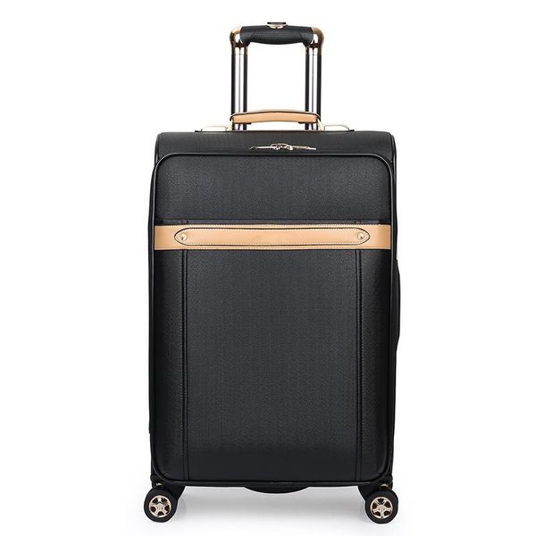 

high quanlity pu suitcase luggage women mens travel trolley box suitcases rolling business computer bag silent universal wheel