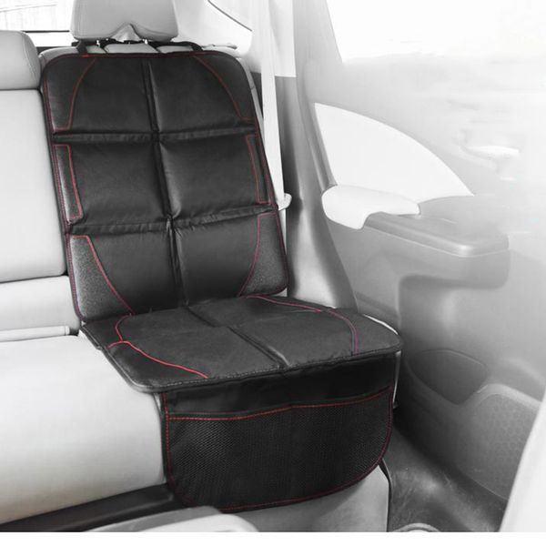 

123*48cm black oxford luxury pu leather car seat protector auto non-slip mat child baby kids seat protection cover for car chair