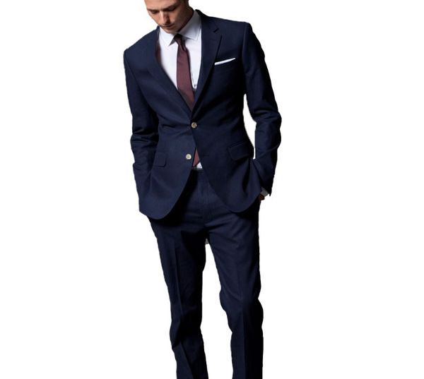 

2018 latest coat pant designs navy blue men suit formal business meeting tailor made mens blazer tuxedos 2 pieces jacket+pants, White;black