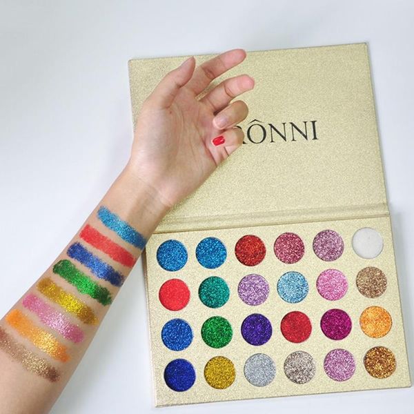

veronni 24 color glitter eyeshadow palette pressed powder contour waterproof shimmer makeup eye shadow pallete base maquiagem