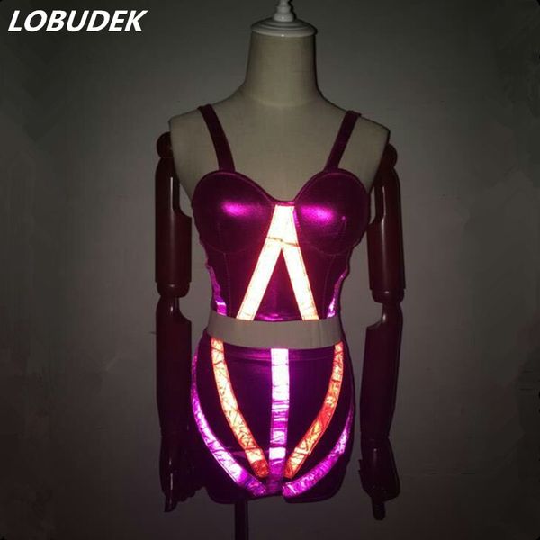 

nightclub bar female singer stage costumes reflective party stage suit lead dance jazz dj ds costume dane teams performance, Black;red