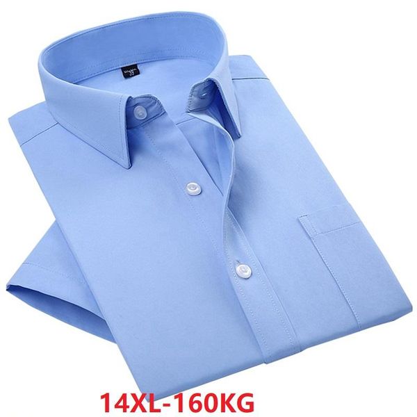 

summer large size shirt 8xl 9xl 10xl men's cotton short sleeve xl wedding dress shirt 10xl 14xl 12xl 11xl, White;black