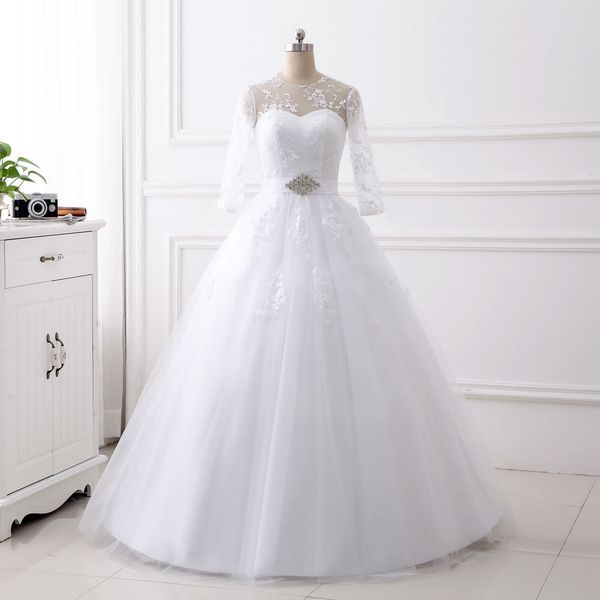 Cheap Wedding Dresses 2018 Real Photo Elegant Ball Gown Wedding