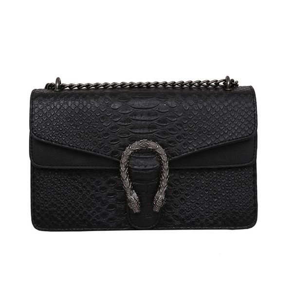 

2018 new tide wine god bag fa hion nake embo ed houlder bag chain me enger bag hipping