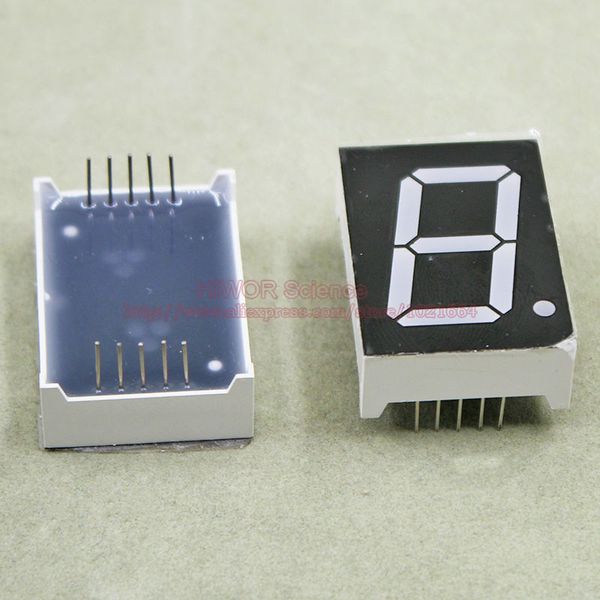 

10pcs/lot) 10 pins 10011br 1 inch 1 bit digit 7 segment red led display share common anode digital display