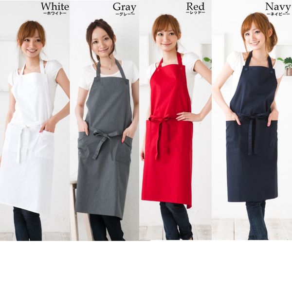

home l cotton korean fashion simple cotton aprons coffee shop beauty salon restaurant work cloth home kitchen apron