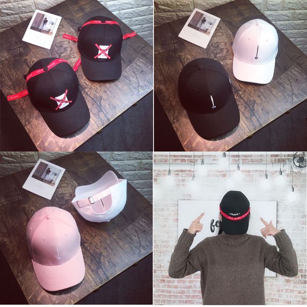 

new 2018 embroidery youth letter baseball cap snapback hip hop flat hat black white pink dad cap promotion, Blue;gray