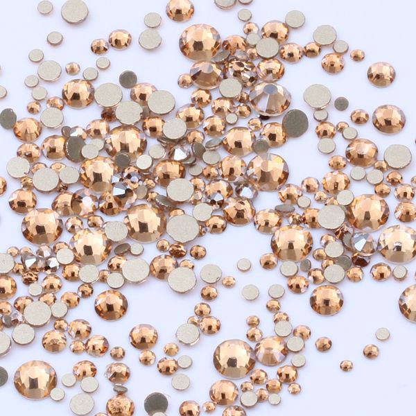 

gold champagne many size non ix gold bottom crystal rhinestones glass glue on for wedding dresses diy nail art decorations, Silver;gold