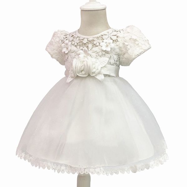 

hg princess 6m-24m infant party dress 2018 new arrival short sleeves baby dresses 1 year girl birthday party gowns, Red;yellow