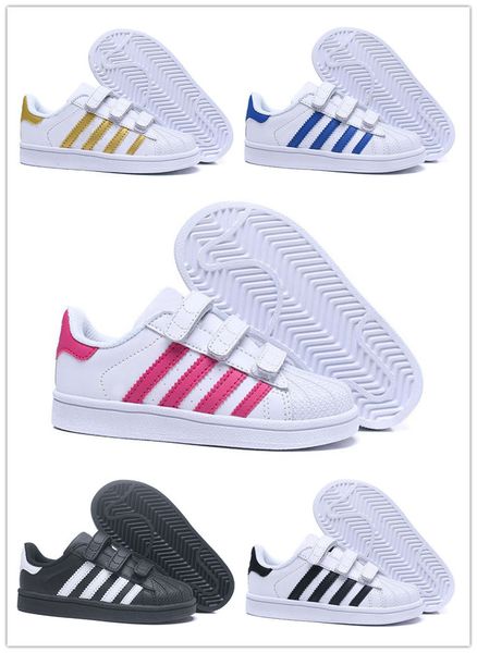 Grosshandel Adidas Superstar Dorp Versand 18 Farben Superstar Mode Madchen Junge Big Kids Schuhe Turnschuhe Casual