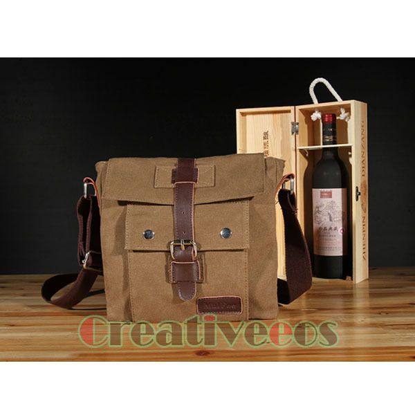 

men's vintage canvas schoolbag business travel crossbody shoulder messenger casual bag