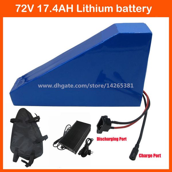 

Cu tom tax 2000w 72v 17ah battery pack 72v triangle battery 72v 17 4ah li ion ebike battery u e 2900mah ncr pf cell 30a bm