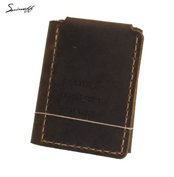 Smirnof homens vintage homens bolsa a vida secreta de walter mitty carteira retro personalizado handmade genuíno carteira masculino