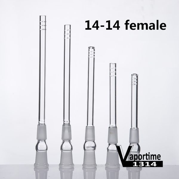 Accessori per fumatori in vetro Diffusore downstem 14M-14F 6 tagli verso il basso stelo 14mm 14,5mm Femmina smerigliato giunto a discesa Adattatore Tubi Bong Dab Rig 234