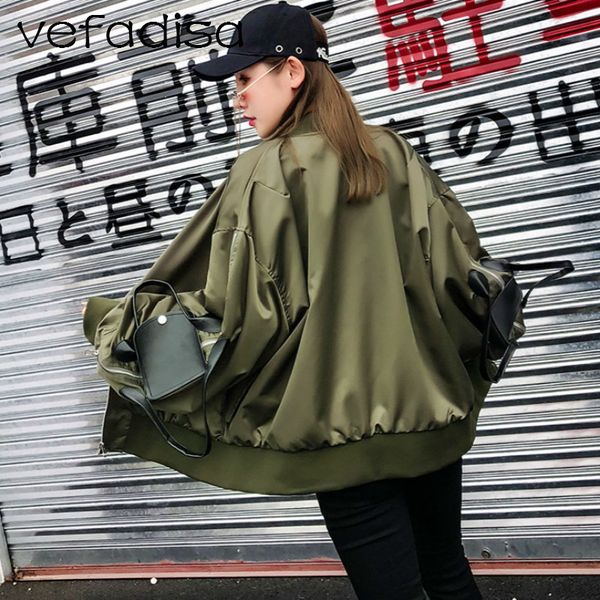 

vefadisa 2018 new patchwork coats and outerwear long sleeve short jacket for women casaco feminino black loose jackets ad2119, Black;brown