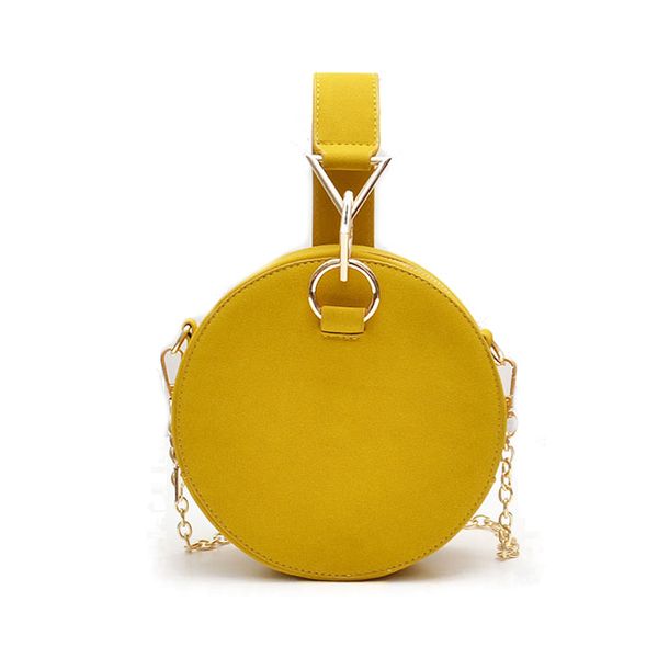 

suede round shaped clutch bag women evening party bags retro metallic purse handle small crossbody chain bag for women