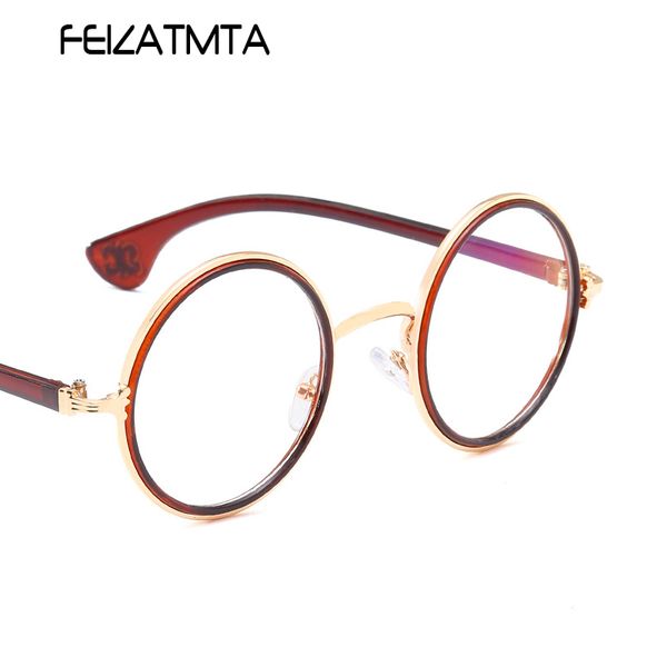 

feizatmta vintage round frames art fan metal women retro goggles eyeglasse myopia female decoration eyewear read optical glasses, Silver