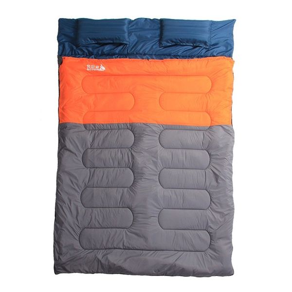 

double travel sleeping bag ultralight portable envelope style sleeping bag outdoor waterproof warm hiking aa52049